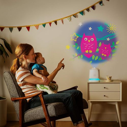 먼치킨 Munchkin Sound Asleep Nursery Projector and Sound Machine with LED Nightlight