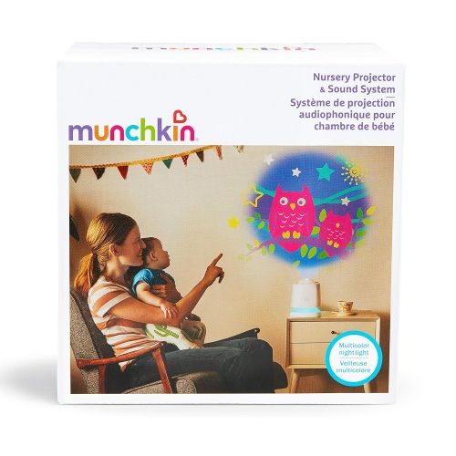 먼치킨 Munchkin Sound Asleep Nursery Projector and Sound Machine with LED Nightlight