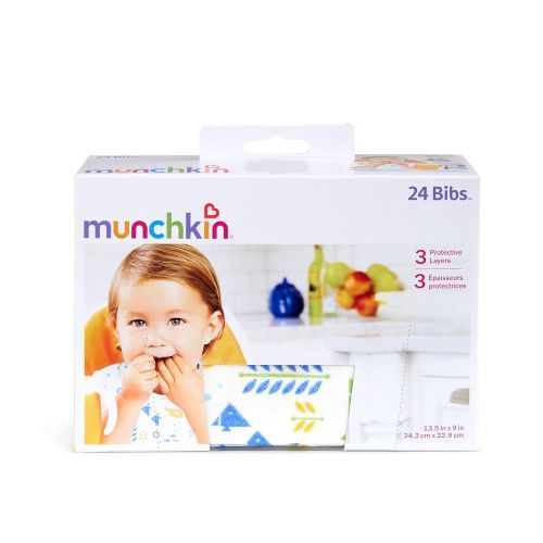 먼치킨 Munchkin Disposable Bibs, 24 Pack