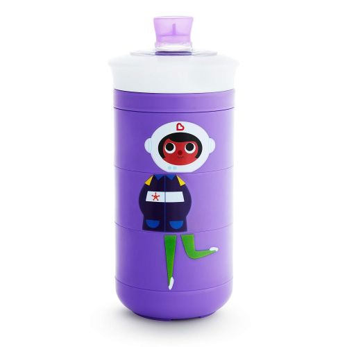 먼치킨 Munchkin Twisty Mix & Match Character Sippy Cup, 9 Oz, Purple