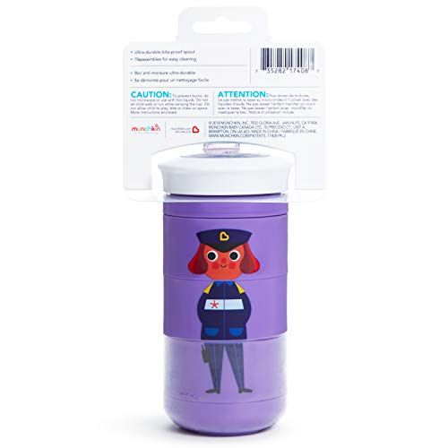 먼치킨 Munchkin Twisty Mix & Match Character Sippy Cup, 9 Oz, Purple