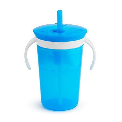 먼치킨 Munchkin SnackCatch & Sip 2-in-1 Snack Catcher and 2 Piece Spill-Proof Cup, Blue