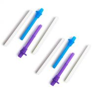 Munchkin Click Lock Replacement Straws, Blue/Purple, 4-Count