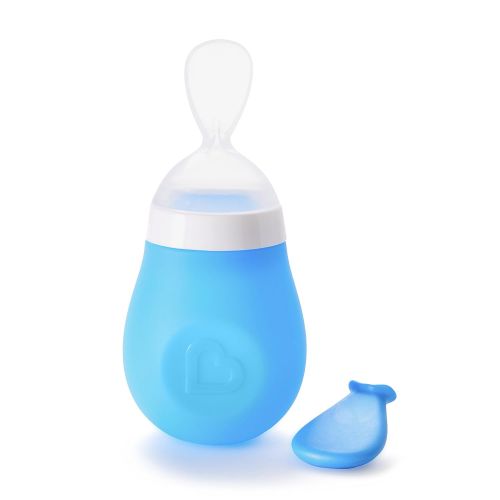 먼치킨 Munchkin Squeeze Baby Food Dispensing Spoon, Blue