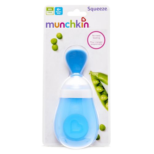 먼치킨 Munchkin Squeeze Baby Food Dispensing Spoon, Blue