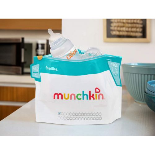 먼치킨 Munchkin Latch Microwave Sterilize Bags, 180 Uses, 6 Pack