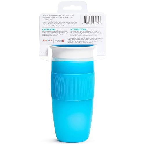 먼치킨 Munchkin Miracle 360 Sippy Cup, Blue, 14 Ounce