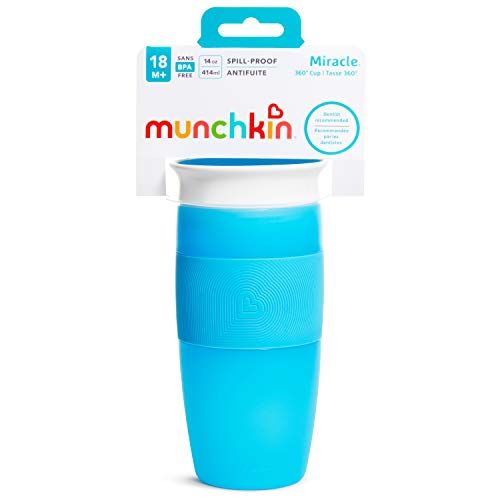 먼치킨 Munchkin Miracle 360 Sippy Cup, Blue, 14 Ounce