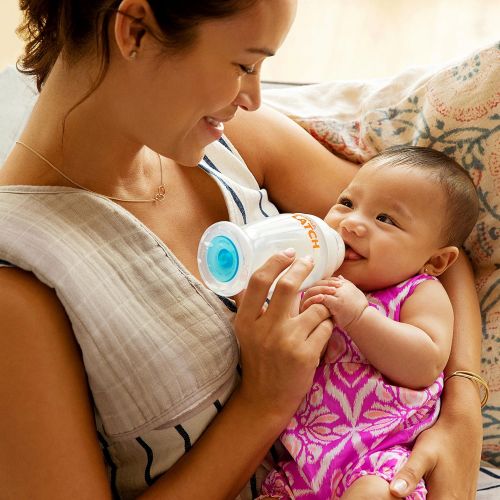 먼치킨 Munchkin Latch Anti-Colic Baby Bottle with Ultra Flexible Breast-like Nipple, BPA Free, 8 Ounce, 3 Pack