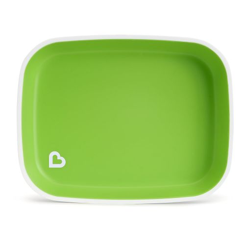 먼치킨 Munchkin Splash 4 Piece Toddler Plates, Blue/Green