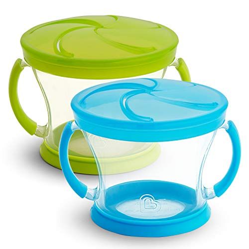 먼치킨 Munchkin Snack Catcher, 2 Pack, Blue/Green