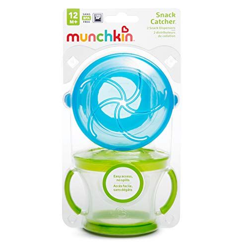 먼치킨 Munchkin Snack Catcher, 2 Pack, Blue/Green