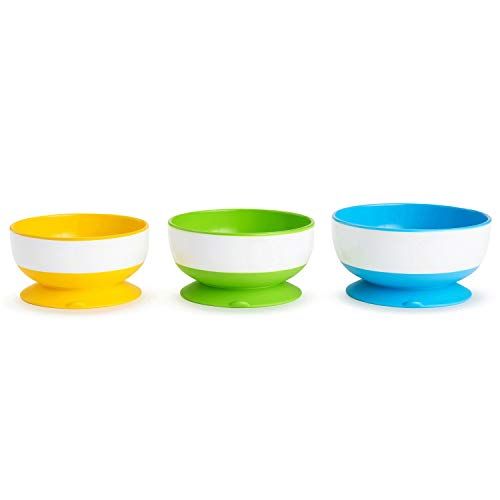 먼치킨 Munchkin Stay Put Suction Bowl, 3 Pack