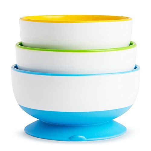 먼치킨 Munchkin Stay Put Suction Bowl, 3 Pack