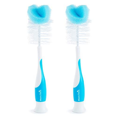 먼치킨 Munchkin Sponge Bottle Brush, Pack of 2, Blue