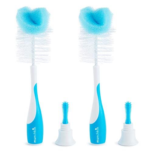 먼치킨 Munchkin Sponge Bottle Brush, Pack of 2, Blue