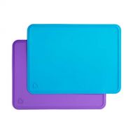 Munchkin Silicone Placemats for Kids, 2 Pack, Blue/Purple