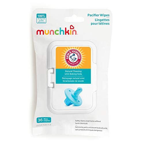 먼치킨 Munchkin 36 Pack Arm and Hammer Pacifier Wipes, White