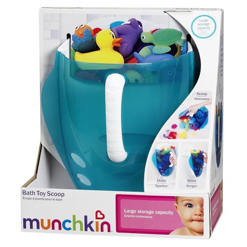 먼치킨 Munchkin Scoop Drain and Store Bath Toy Organizer, Blue