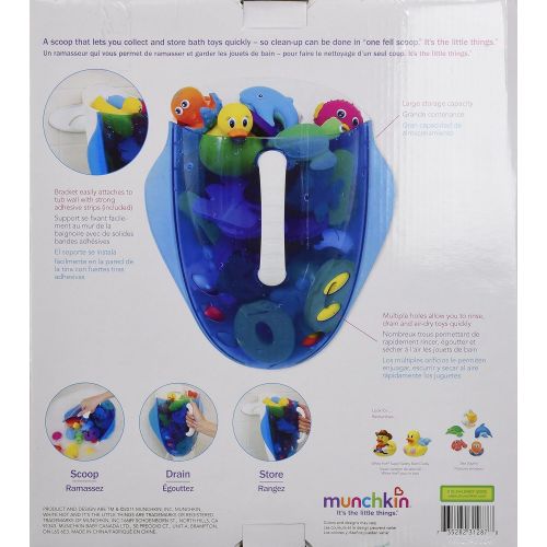 먼치킨 Munchkin Scoop Drain and Store Bath Toy Organizer, Blue