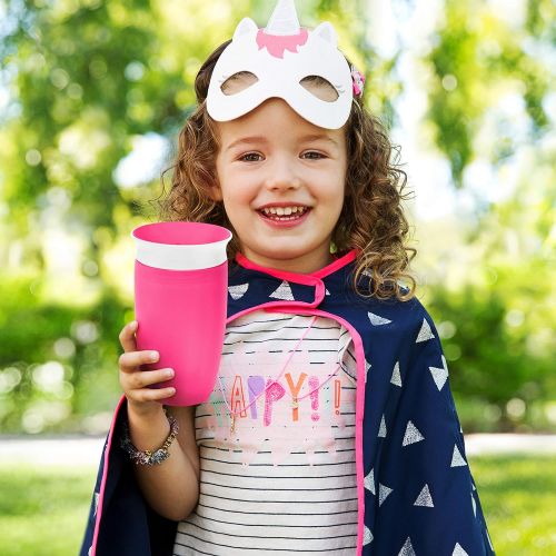 먼치킨 Munchkin Miracle 360 Sippy Cup, Pink/Purple, 10 Oz, 2 Count