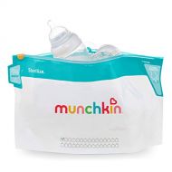 Munchkin Jumbo Microwave Bottle Sterilizer Bags, 180 Uses, 6 Pack, Eliminates up to 99.9% of Common Bacteria, White, Large (8 x 14)