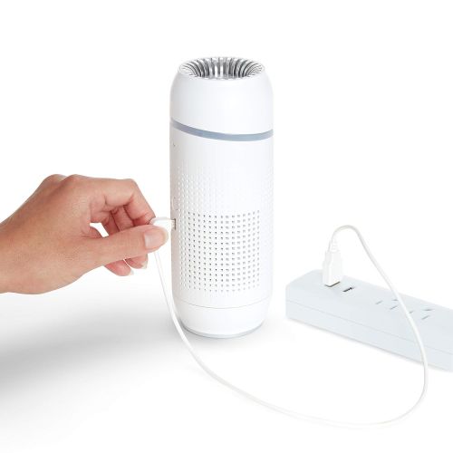 먼치킨 Munchkin Portable Air Purifier, 4-Stage True HEPA Filtration System Eliminates 99.7% of Micro-Pollutants