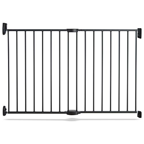 먼치킨 Munchkin Push to Close Hardware Baby Gate, Extends 28.5 to 45 Wide, Dark Grey, Model MK0001