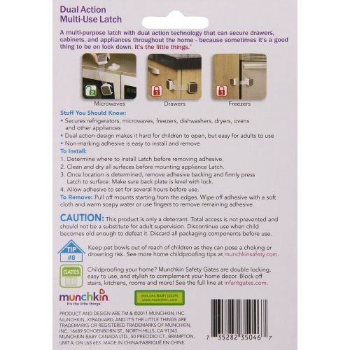 먼치킨 Munchkin Xtraguard Dual Action Multi Use Latches - 5 Packs Of 2 Count = 10 Count