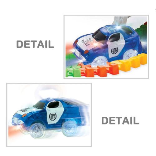  MUNDO TOYS MIAMI Flexible Track Car 118 pcs Police + 1 Car w5 led + 1 rotary table + 1 tunnel and more!!