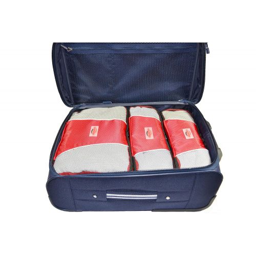  Mundus 6 Piece Premium Packing Cubes Set - Durable Organizers for Travel - Cruise Ship Bags- Luggage Bags - Variety of sizes