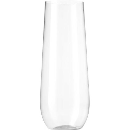  [아마존베스트]Munfix 48 Pack Stemless Plastic Champagne Flutes Disposable 9 Oz Clear Plastic Toasting Glasses Shatterproof Recyclable and BPA-Free