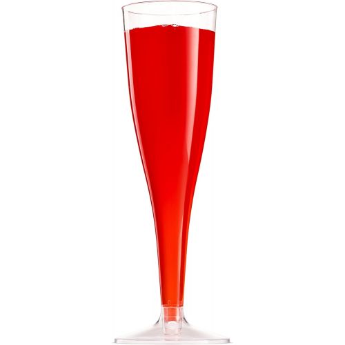  [아마존베스트]Munfix 50 Plastic Champagne Flutes 5 Oz Clear Plastic Toasting Glasses Disposable Wedding Party Cocktail Cups