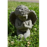 MurphyStatuary Prayerful Cherub Angel Solid Concrete Garden Statue/Memorial