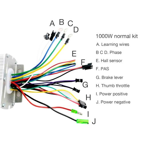  Murtisol - Kit de motor electrico para bicicleta electrica, rueda delantera y trasera de 26 pulgadas, 36 V, 500 W, 48 V, 1000 W