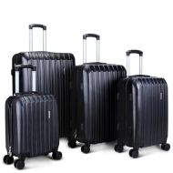 Murtisol 4 Pieces Luggage Set Hardside Spinner Luggage ABS Light Travel Case -16 20 24 28