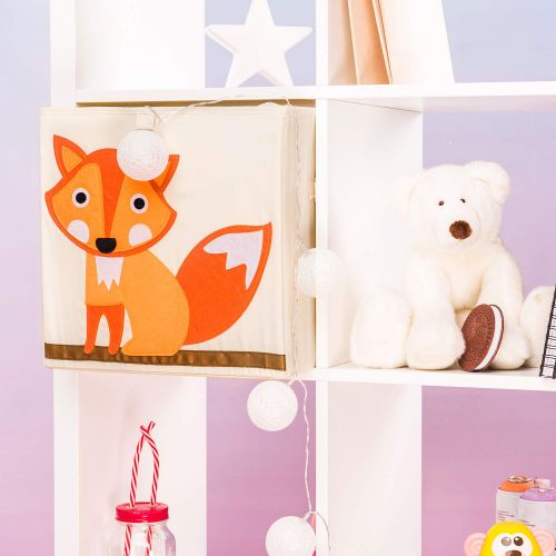  [아마존베스트]Murtoo Toy Bin Foldable Storage Cube Box Eco Friendly Fabric Toy Storage Cubes Organizer for Kids Toy Chest, 11 Inch (Fox)