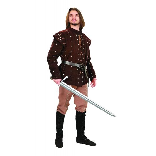  Museum Replicas Robin of Locksley Mens Brown 2 Piece Medieval Gambeson Removeble Sleeves