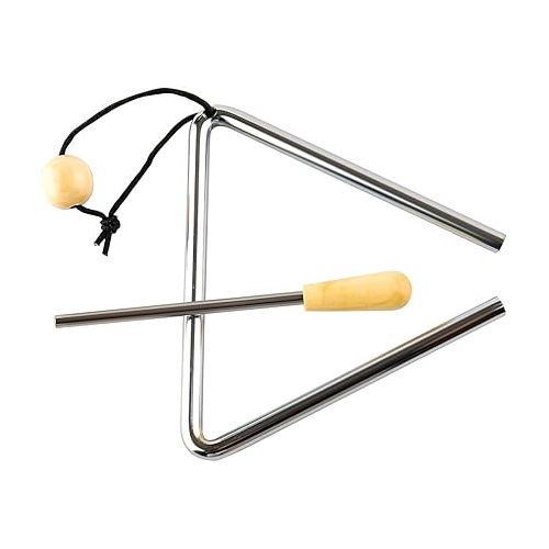  Triangle Hand Percussion with Striker,Rhythm Steel Triangles Music Instrument (5 inch)