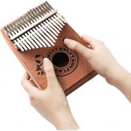 [아마존베스트]Musfunny Kalimba Thumb Piano 17 Keys with Study Instruction and Tune Hammer,Portable Mbira Sanza Finger Piano, Gift for Kids Adult Beginners Music instrument lover. (High End 17 Key)