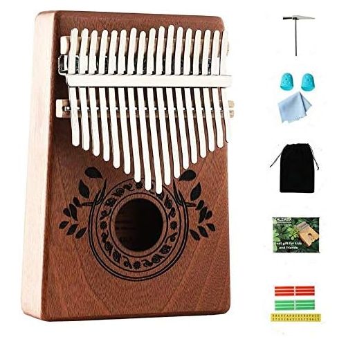  [아마존베스트]Musfunny Kalimba Thumb Piano 17 Keys with Study Instruction and Tune Hammer,Portable Mbira Sanza Finger Piano, Gift for Kids Adult Beginners Music instrument lover. (High End 17 Key)