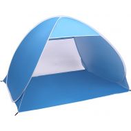 Mushugu gt3-DL 2-3 Person Beach Tent Pop Up Sun Shelter Tent Big Automatic Sun Umbrella 2-3 Person Fishing Beach Shelter Blue