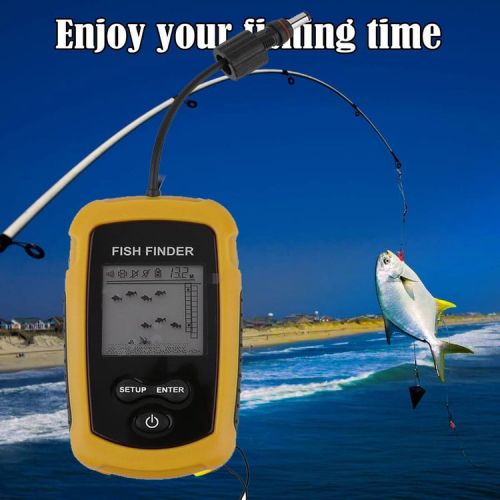  Music 100m Depth Fish Finder Detector Portable River Lake Sonar Fishing Sensor Alarm