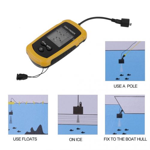  Music 100m Depth Fish Finder Detector Portable River Lake Sonar Fishing Sensor Alarm