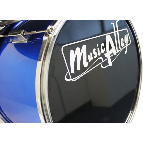  [아마존베스트]Music Alley 3 Piece Kids Drum Set with Throne, Cymbal, Pedal & Drumsticks, Blue, (DBJK02)