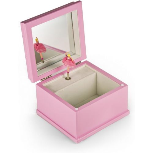  MusicBoxAttic Matte Pink Enchanted Fairy 18 Note Ballerina Musical Jewelry Box - Over 400 Song Choices - You Pick The Song Somewhere Over the Rainbow