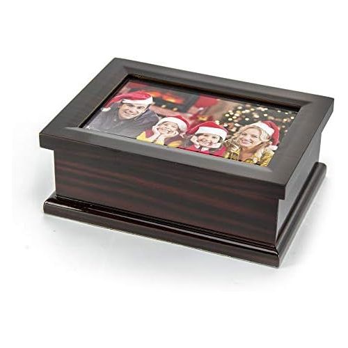  MusicBoxAttic Sophisticated Modern 4 X 6 Photo Frame Musical Jewelry Box - Over 400 Song Choices - Cant Help Falling In Love with You