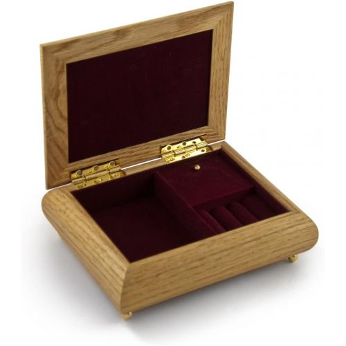  MusicBoxAttic 4 X 6 Oak Photo Frame Musical Jewelry Box with New Pop - Over 400 Song Choices - Out Lens System Que Sera Sera