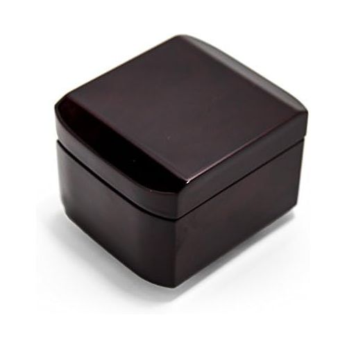  MusicBoxAttic Hi Gloss Modern Petite 18 Note Music Box With Cut Edges - Over 400 Song Choices - Rainbow Connection