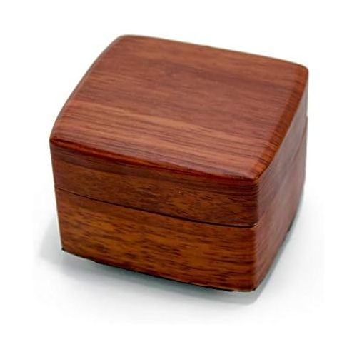  MusicBoxAttic Solid Wood 18 Note Music Box, Small Musical Jewelry Box for Jewelry Storage  Choose Custom Tune from 400+ Song Choices, Matte Finish Elegant Music Boxes for Christmas